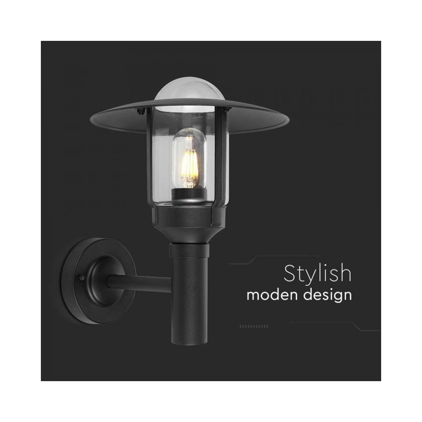 Outdoor wall lamp 1xE27/60W/230V IP44 black
