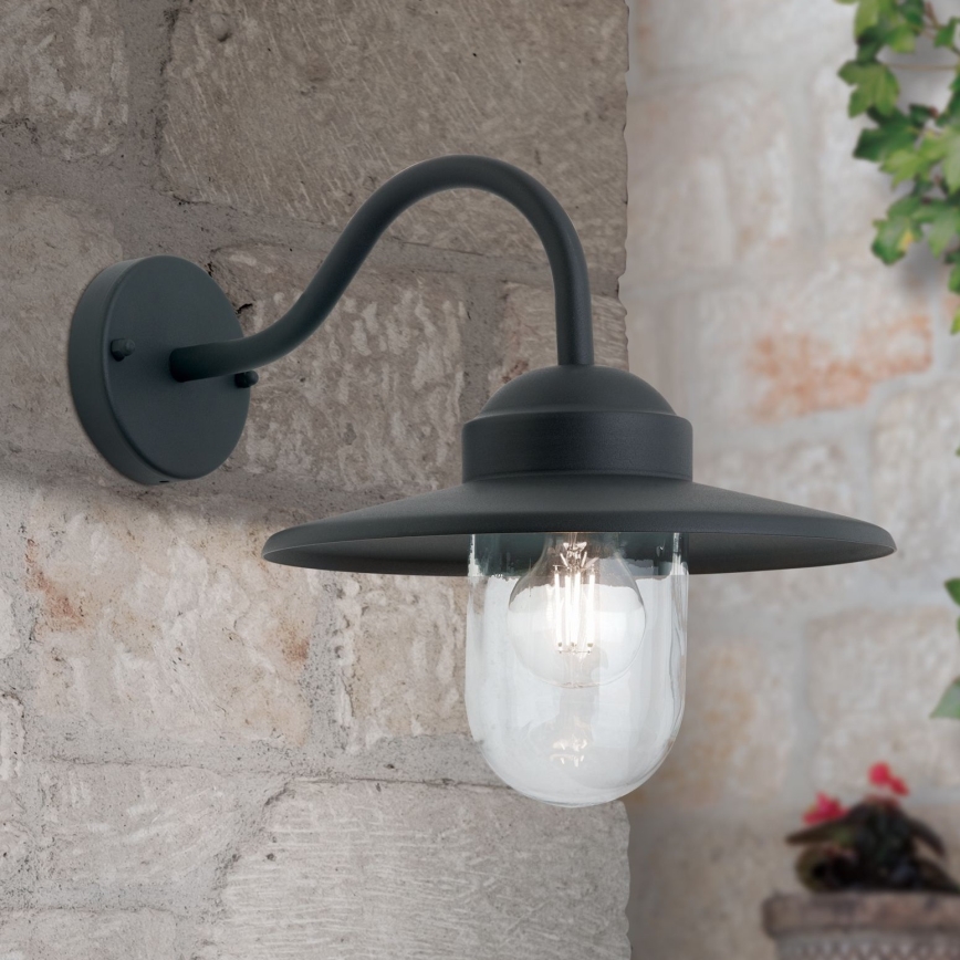 Outdoor wall lamp EDWARD 1xE27/60W/230V IP44 black