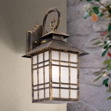 Outdoor wall lamp KIKO 1xE27/11W/230V IP44 bronze/patina
