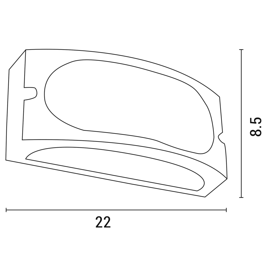 Outdoor wall light 1xE27/10W/230V IP54 grey