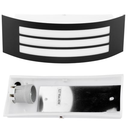 Outdoor wall light 1xE27/14W/230V IP44 black