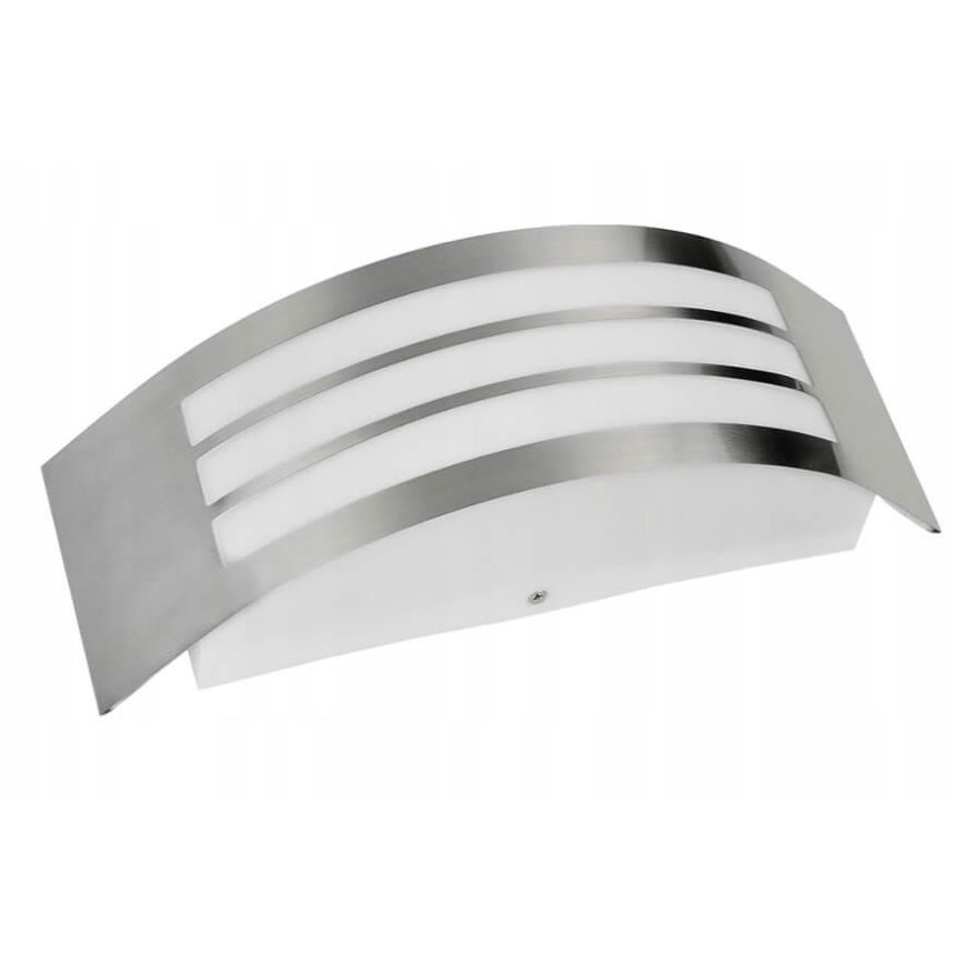 Outdoor wall light 1xE27/14W/230V IP44 matte chrome