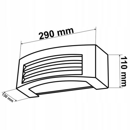 Outdoor wall light 1xE27/14W/230V IP54 grey