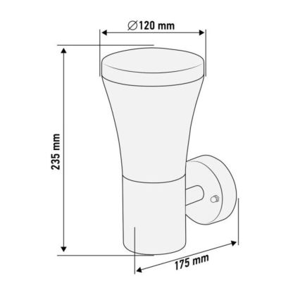 Outdoor wall light 1xE27/15W/230V IP44
