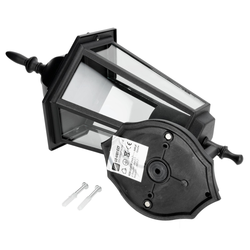 Outdoor wall light 1xE27/60W/230V IP44 black