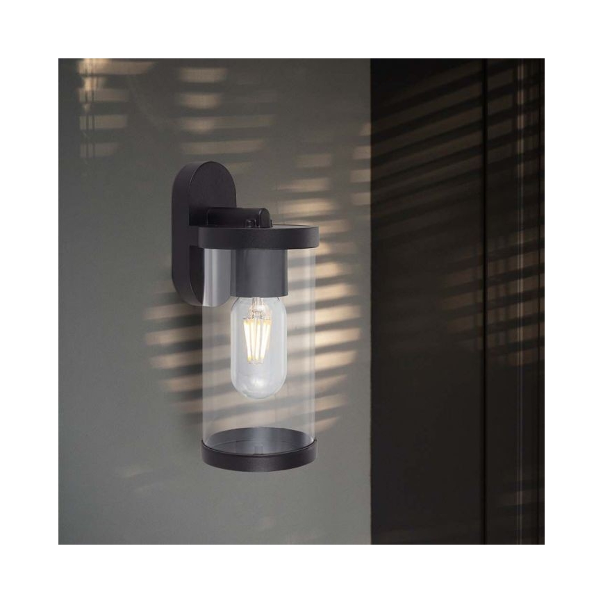 Outdoor wall light 1xE27/60W/230V IP44 black