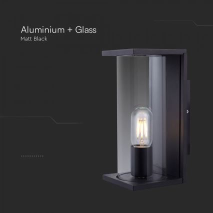 Outdoor wall light 1xE27/60W/230V IP44 black