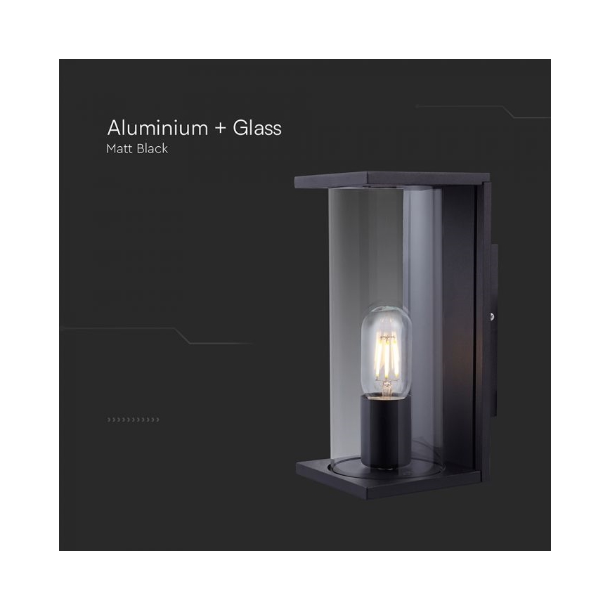 Outdoor wall light 1xE27/60W/230V IP44 black