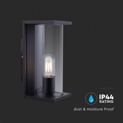 Outdoor wall light 1xE27/60W/230V IP44 black