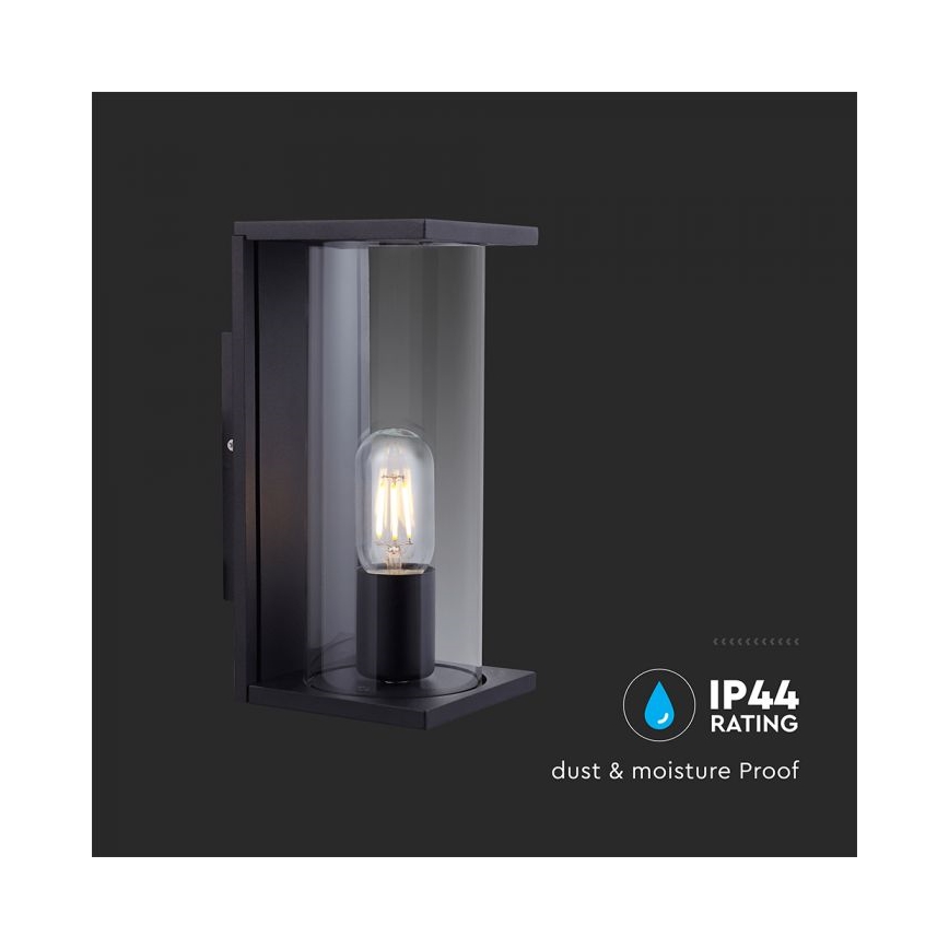 Outdoor wall light 1xE27/60W/230V IP44 black