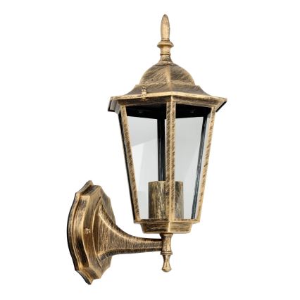 Outdoor wall light 1xE27/60W/230V IP44 golden
