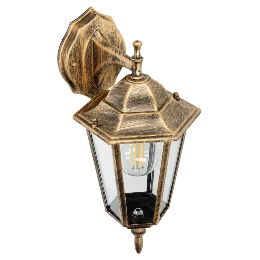 Outdoor wall light 1xE27/60W/230V IP44 golden
