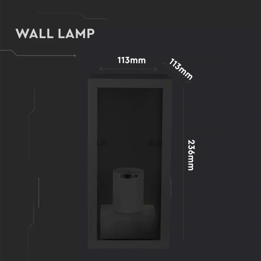 Outdoor wall light 1xE27/60W/230V IP44