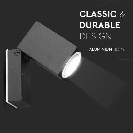 Outdoor wall light 1xGU10/35W/230V IP44 black
