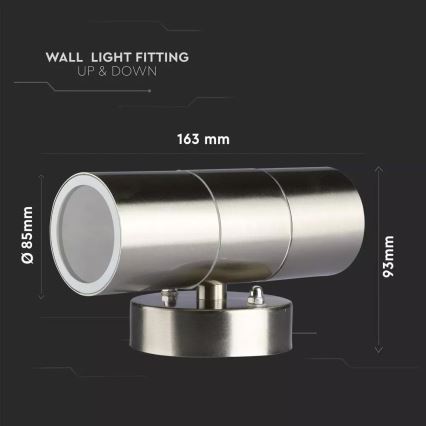 Outdoor wall light 2xGU10/35W/230V IP44