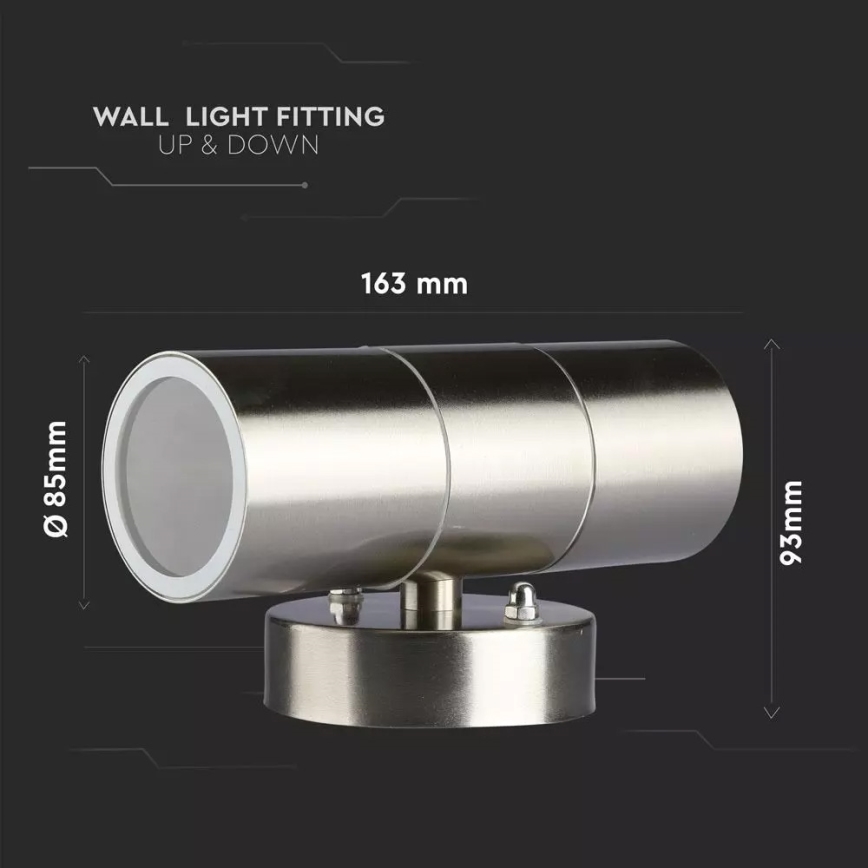 Outdoor wall light 2xGU10/35W/230V IP44