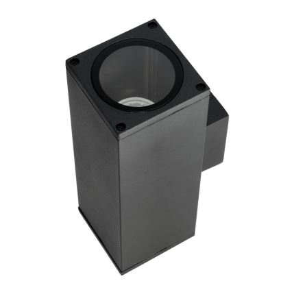 Outdoor wall light 2xGU10/35W/230V IP54 angular black