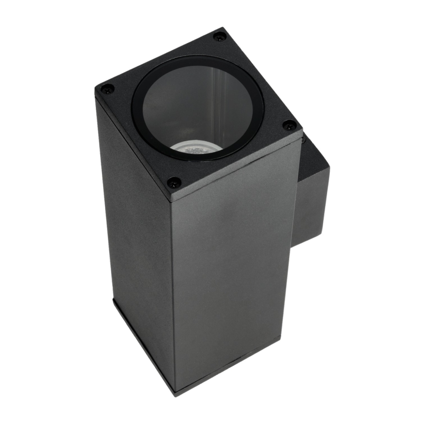 Outdoor wall light 2xGU10/35W/230V IP54 angular black