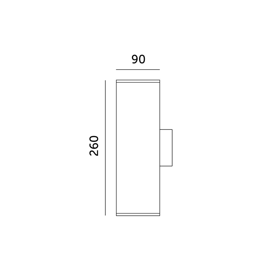 Outdoor wall light 2xGU10/35W/230V IP54 angular black