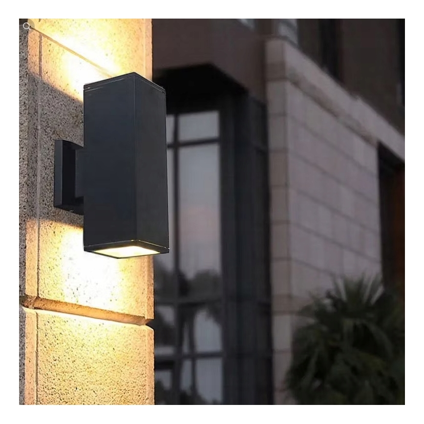 Outdoor wall light 2xGU10/35W/230V IP54 black