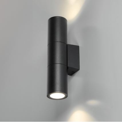 Outdoor wall light 2xGU10/35W/230V IP54 round black