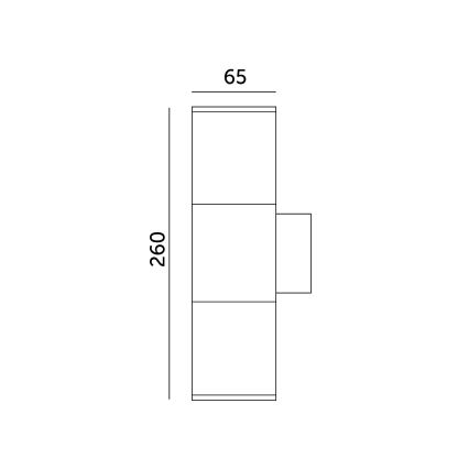 Outdoor wall light 2xGU10/35W/230V IP54 round black