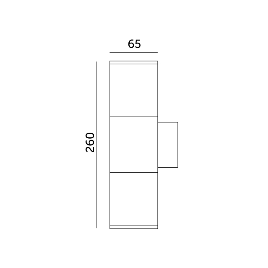 Outdoor wall light 2xGU10/35W/230V IP54 round black