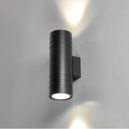 Outdoor wall light 2xGU10/35W/230V IP54 round black
