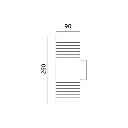 Outdoor wall light 2xGU10/35W/230V IP54 round black