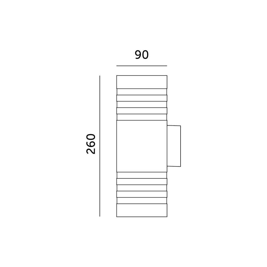 Outdoor wall light 2xGU10/35W/230V IP54 round black