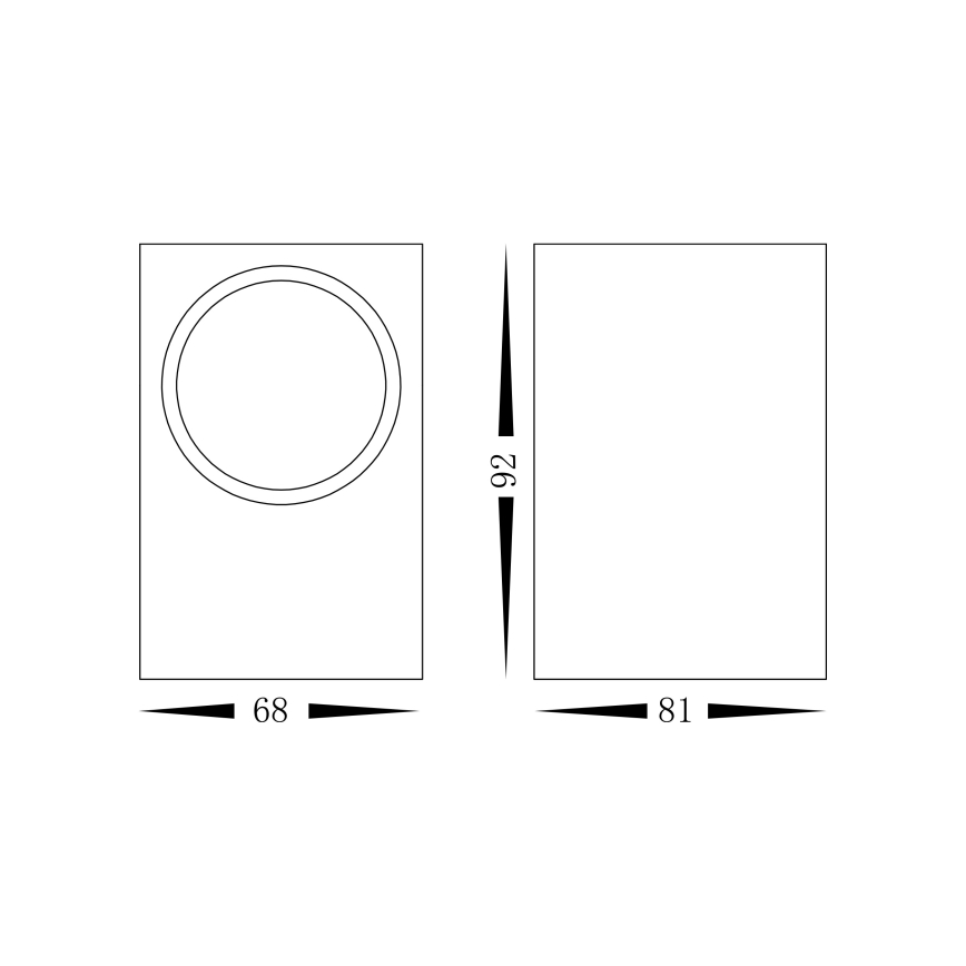Outdoor wall light BOKA 1xGU10/60W/230V IP44 black