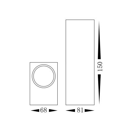 Outdoor wall light BOKA 2xGU10/60W/230V IP44 black