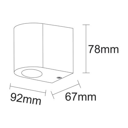 Outdoor wall light BOSTON 1xGU10/10W/230V IP44 black