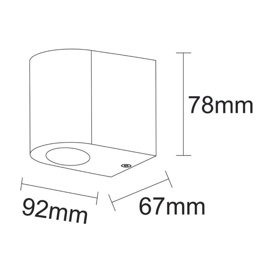 Outdoor wall light BOSTON 1xGU10/10W/230V IP44 black