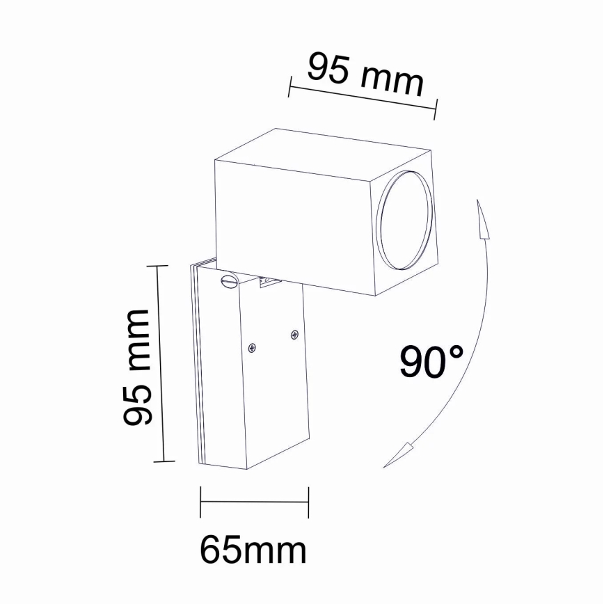 Outdoor wall light BOSTON 1xGU10/10W/230V IP44 black