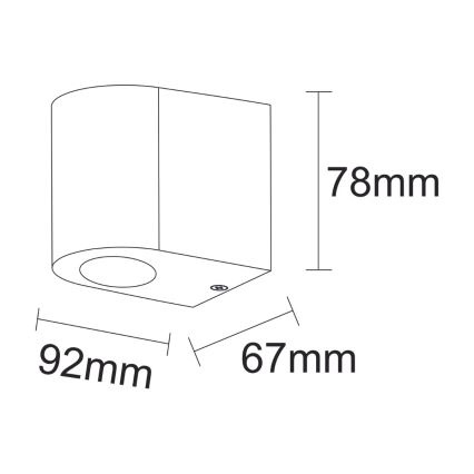 Outdoor wall light BOSTON 1xGU10/10W/230V IP44 white