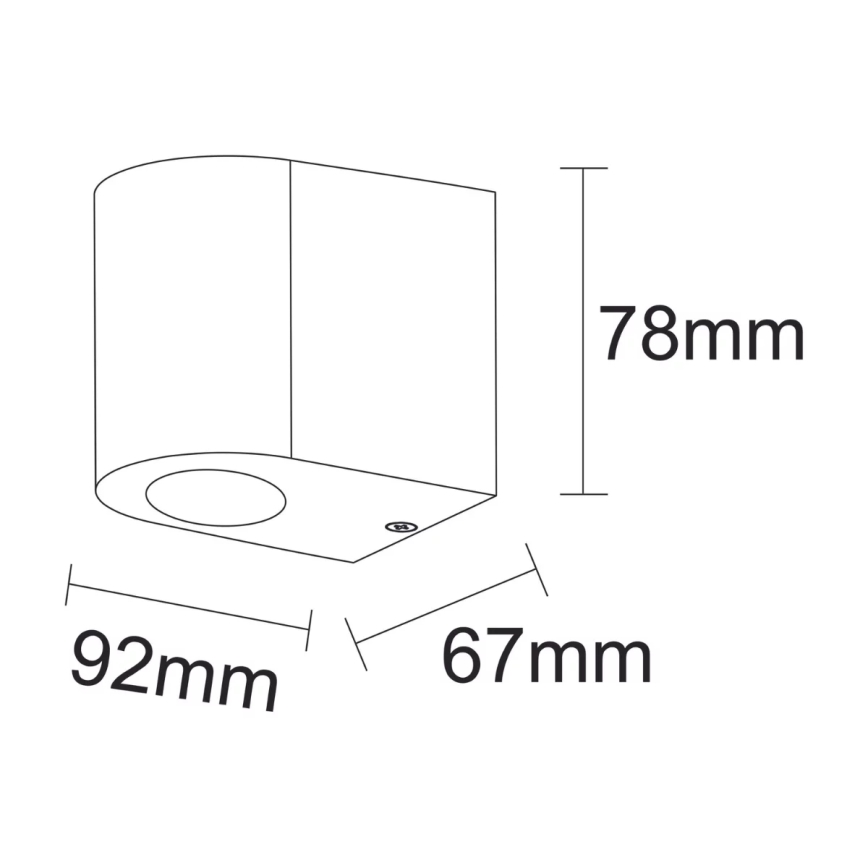 Outdoor wall light BOSTON 1xGU10/10W/230V IP44 white