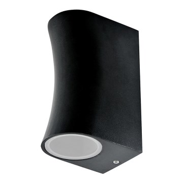 Outdoor wall light BOSTON 2xGU10/10W/230V black IP44