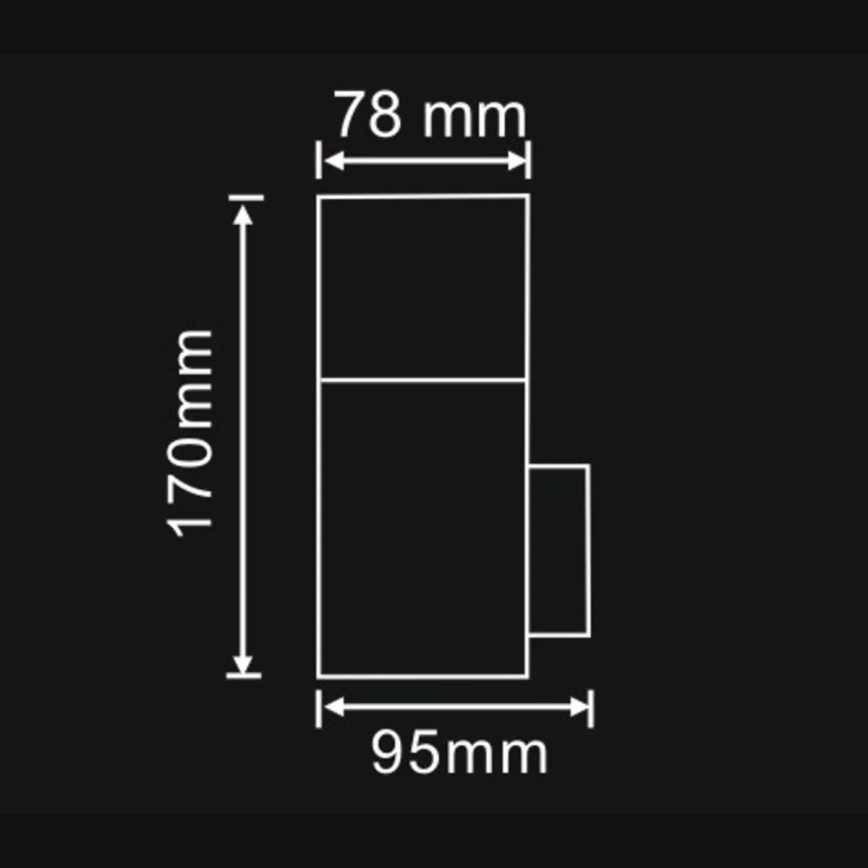 Outdoor wall light DALLAS 1xE27/12W/230V IP44 anthracite