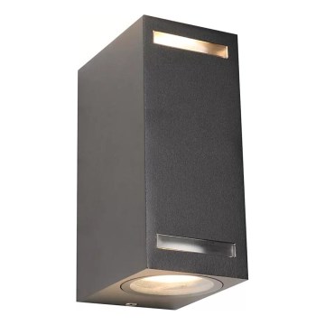 Outdoor wall light FAVEIRA 2xGU10/7W/230V IP44 anthracite