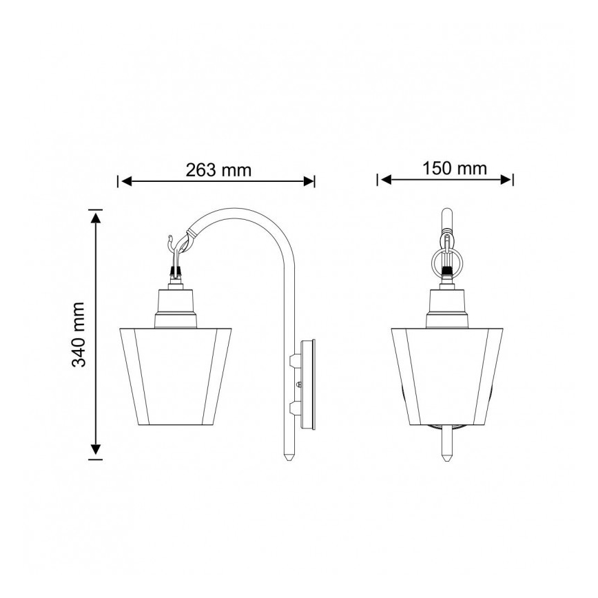 Outdoor wall light GIZA 1xE27/10W/230V IP44