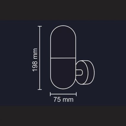 Outdoor wall light HORTEN 1xE27/10W/230V IP44