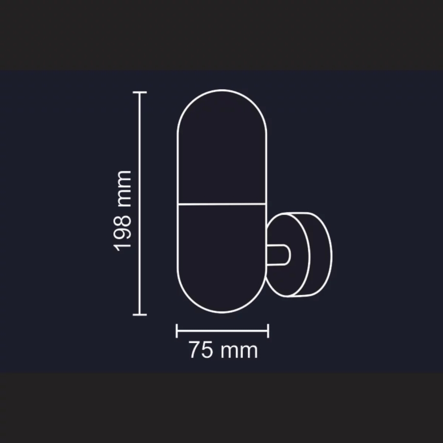 Outdoor wall light HORTEN 1xE27/10W/230V IP44