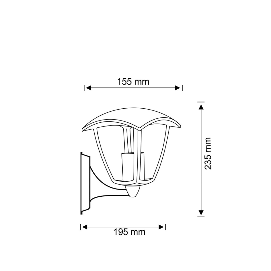 Outdoor wall light IGMA 1xE27/12W/230V IP44