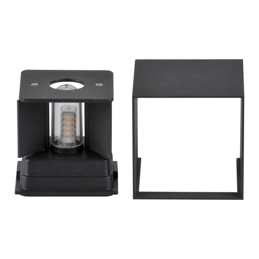Outdoor wall light KIOTO 1xG9/5W/230V IP44 black