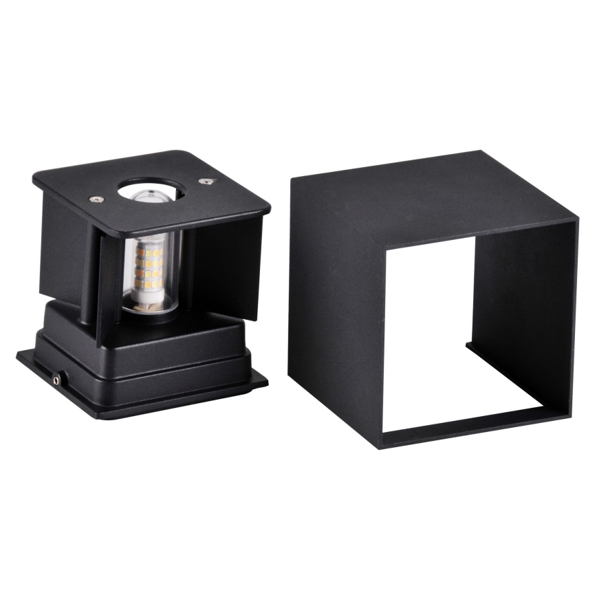 Outdoor wall light KIOTO 1xG9/5W/230V IP44 black