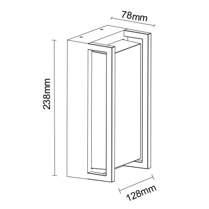 Outdoor wall light KOBE 1xE27/12W/230V IP54