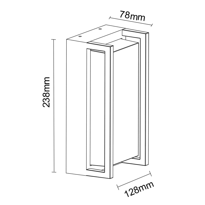 Outdoor wall light KOBE 1xE27/12W/230V IP54