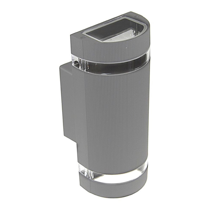 Outdoor wall light KORTEK 2xGU10/30W/230V IP44 grey