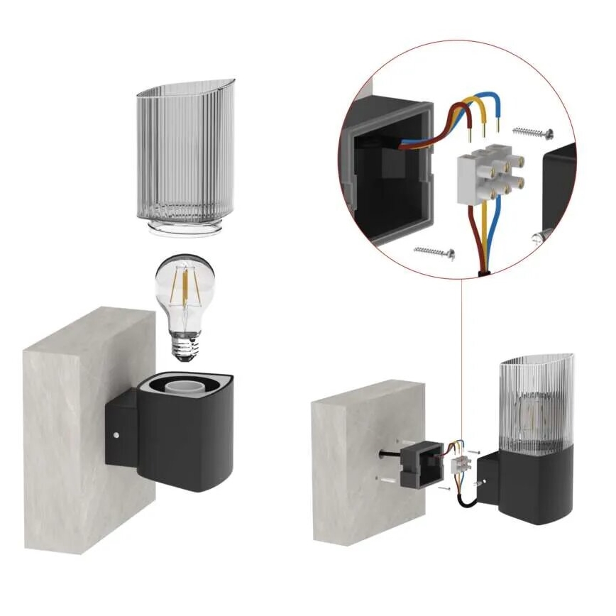Outdoor wall light LANA 1xE27/25W/230V IP54